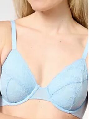 NWT 2/$10 All Worthy Bra Various Light Blue Lace Underwire Women's Intimates